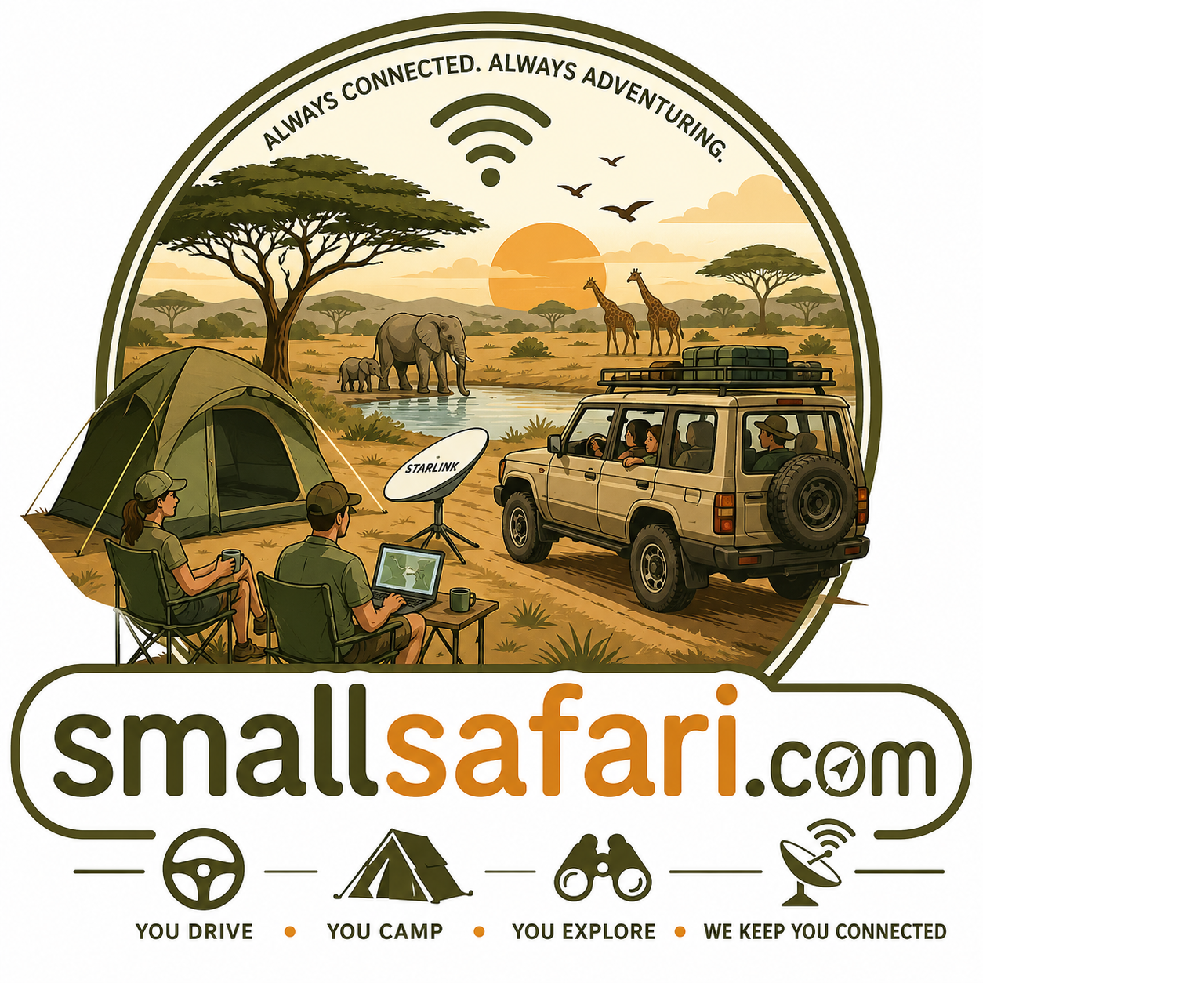 SmallSafari connected self-drive safari badge